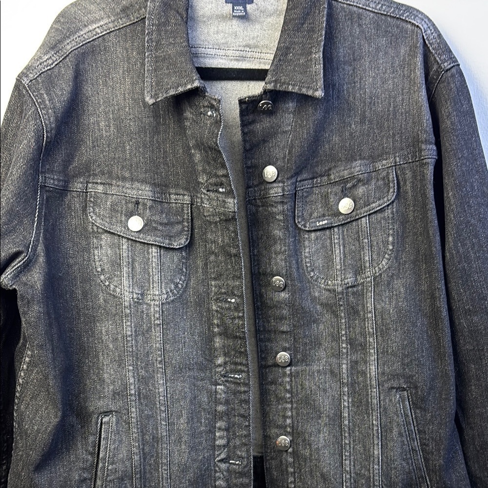 Lee Black Lightweight Jean Jacket - Picture 4 of 6